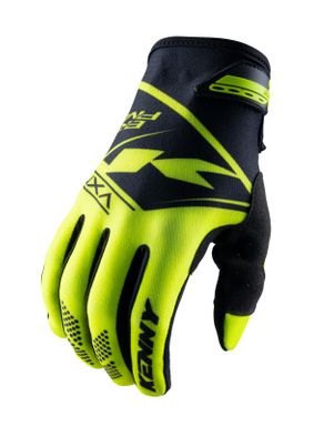 Gants cross enfant Kenny Brave - Jaune Fluo