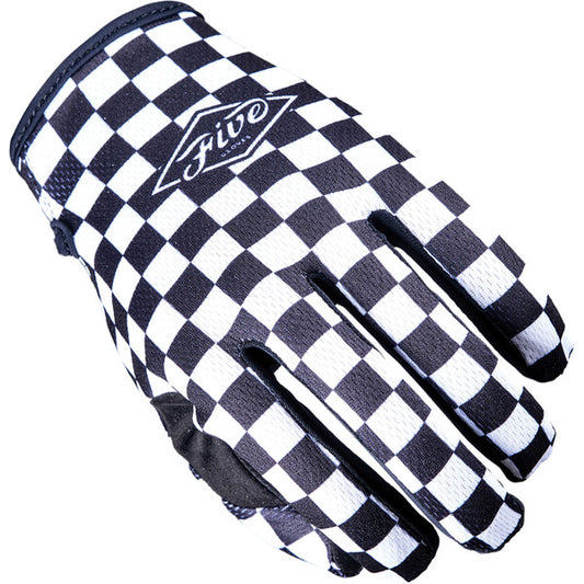 FIVE - Gants MXF4 Graphics Flat Track Noir / Blanc