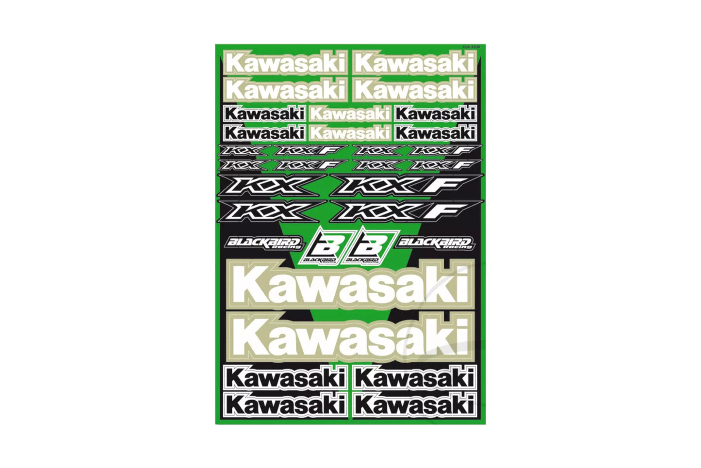 Planche de stickers BLACKBIRD KAWASAKI KX KX-F - 5430