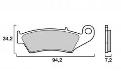 Plaquette de frein avant BREMBO 07KA17SD métal fritté Cross