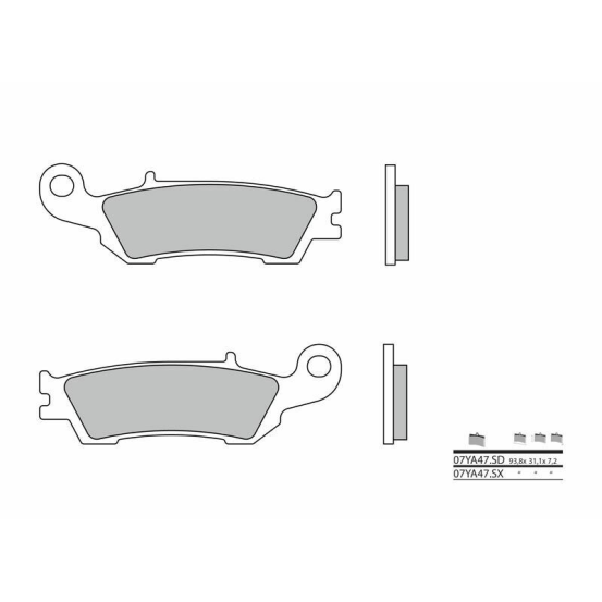 Plaquette de frein avant BREMBO 07YA47SD métal fritté Cross YAMAHA YZ/YZF