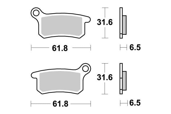 Plaquettes de Frein SBS - métal fritté - 783RSI