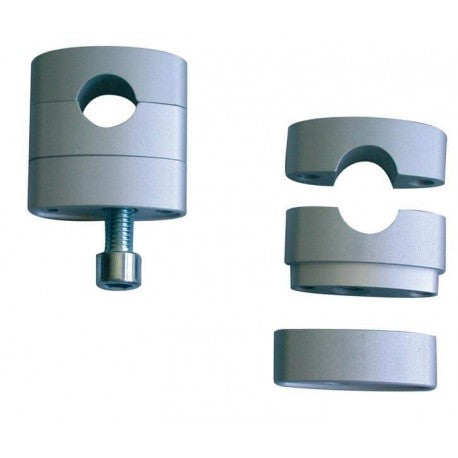 Pontets réglables Alloy ultima pour tés de fourche percés 12mm Anodisé argent diamètre 28,6mm