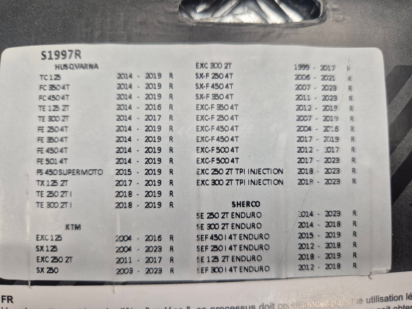 Plaquettes de frein arrière PERFECT HUSQVARNA KTM SHERCO