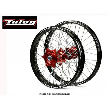 ROUE ARRIERE TALON EVO MOYEU ROUGE CERCLE NOIR 19 X 2.15 HONDA 13/19