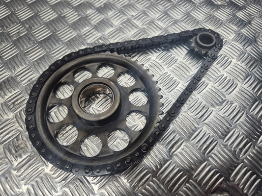 Pignon de roue libre + Pignon de démarreur + chaine KAWASAKI 500 GPZ 1994-2003