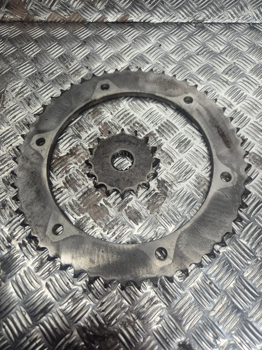 Couronne + pignon YAMAHA 125 TDR 1990-1992