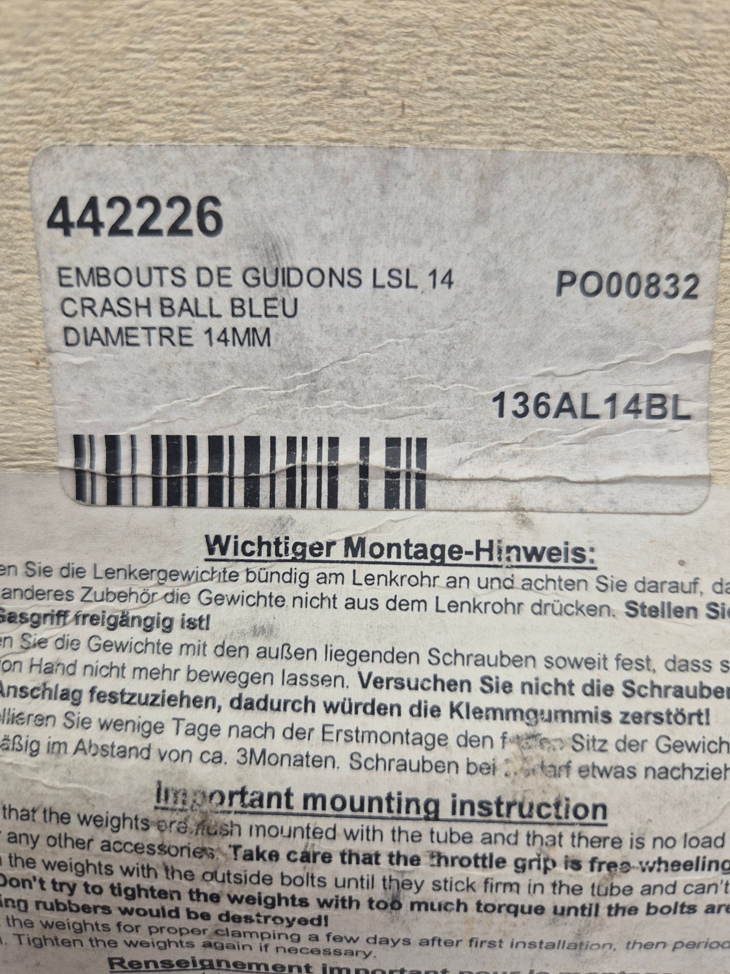 Embouts de Guidons LSL 14mm